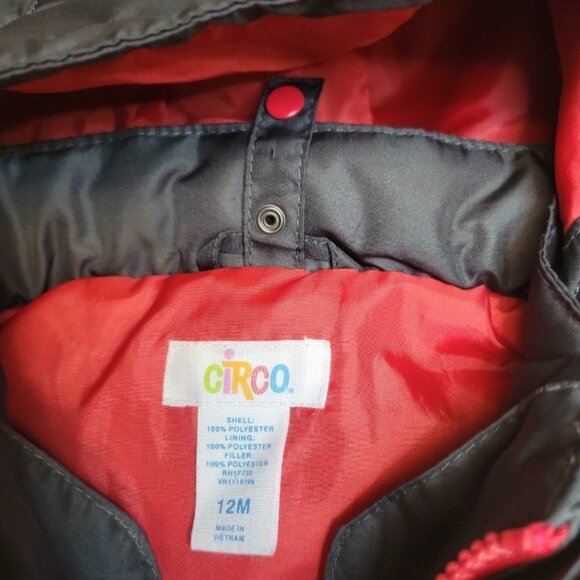 Toddler Boy 12mo Circo Red and Black 3-in-1 Reversable Winter Fleece Wind Jacket - Picture 9 of 12